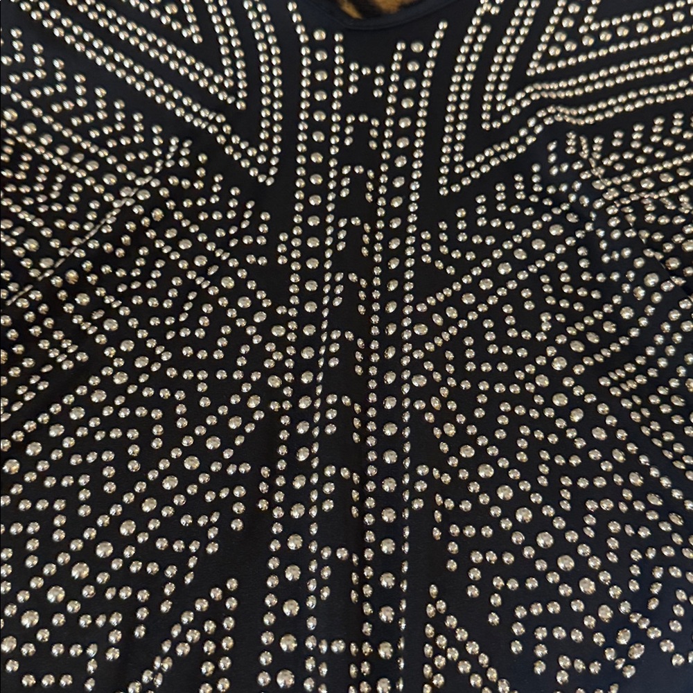 Caché Rare Vintage Black Bodysuit w/ Gold Studs - Picture 5 of 11
